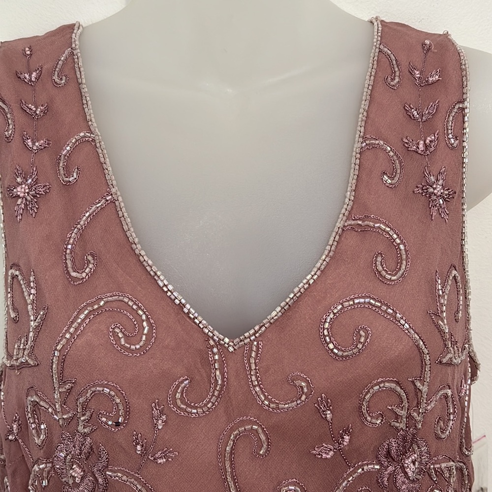 Silk beaded tank NWOT